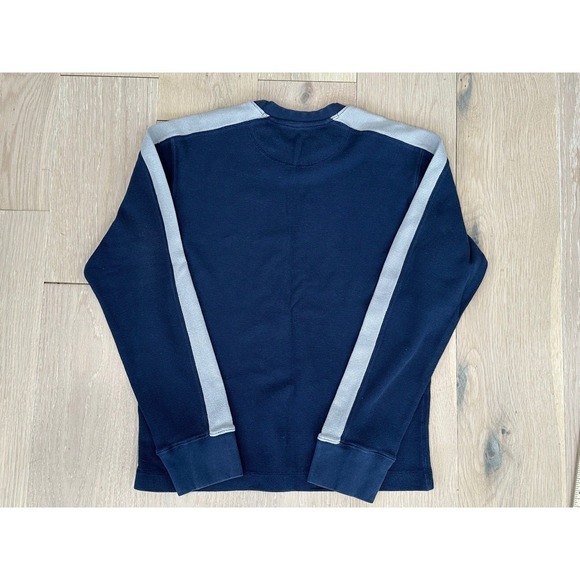 Nike Sportswear Men Thermal Crew Neck Long Sleeve Shirt Navy Orange Size M - Picture 7 of 7